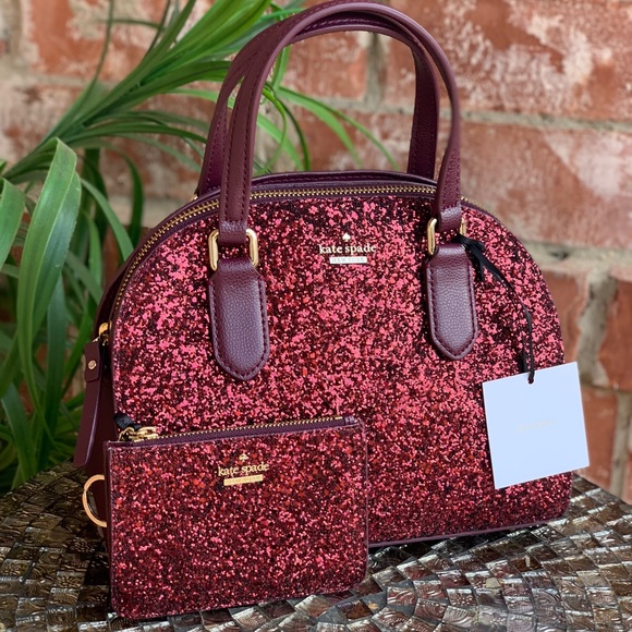 Kate spade mini Riley glitter satchel bag+wallet - Picture 2 of 8